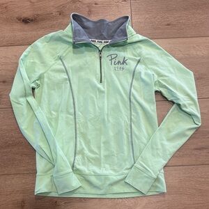 Victoria's Secret Pink Mint Green 1/4 Zip Pullover